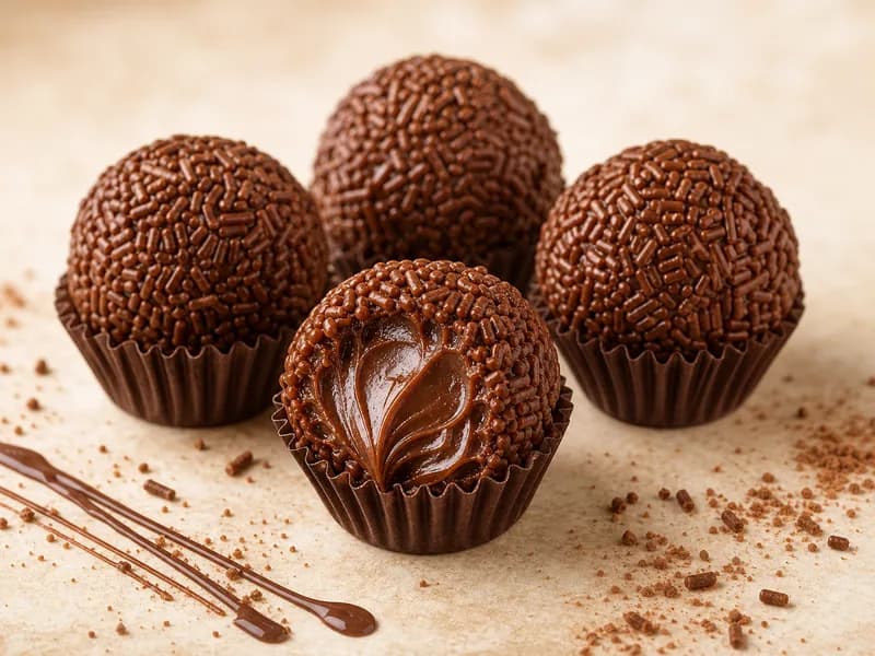 Brigadeiro gourmet coberto com granulado